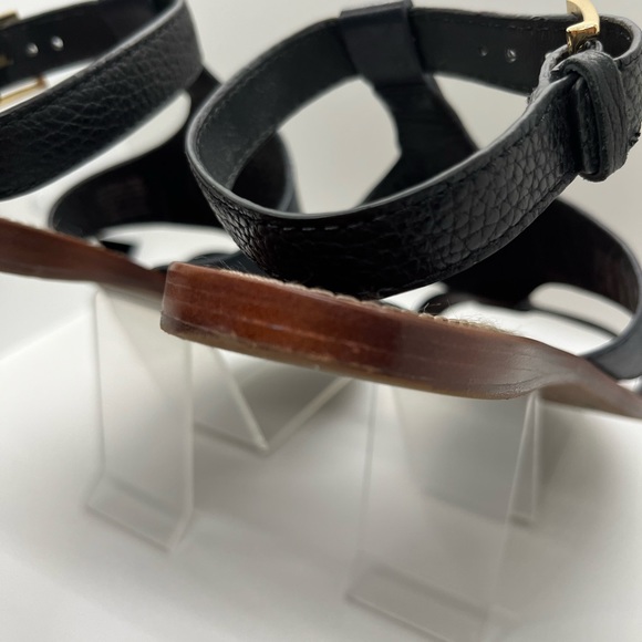 Tory Burch Perforated Logo Flat Sandal Black 7.5 - Picture 7 of 12